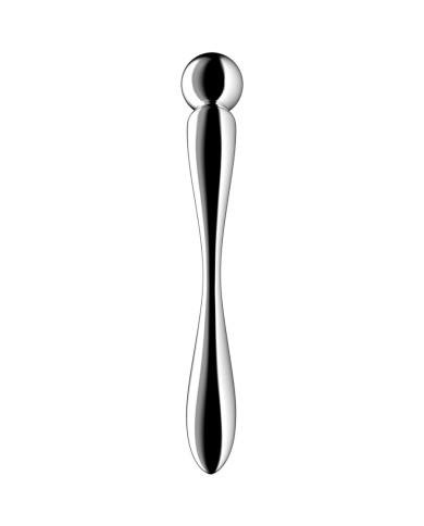 SATISFYER - STAR FORCE 2 GODEMICHET DOUBLE EN ACIER INOXYDABLE