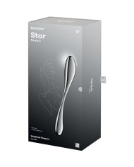 SATISFYER - STAR FORCE 3 GODEMICHET DOUBLE EN ACIER INOXYDABLE