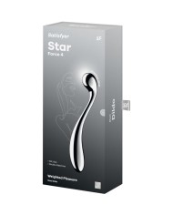 SATISFYER - STAR FORCE 4 GODEMICHET DOUBLE EN ACIER INOXYDABLE