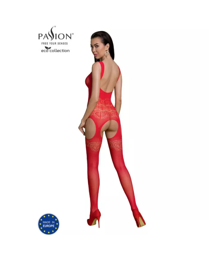 PASSION - BODYSTOCKING ECO COLLECTION ECO BS005 ROUGE