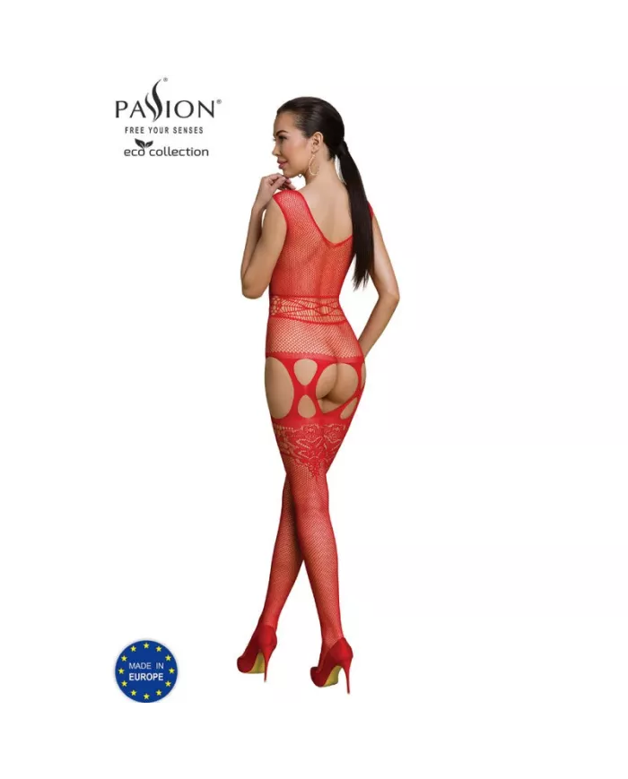 PASSION - BODYSTOCKING ECO COLLECTION ECO BS014 ROUGE