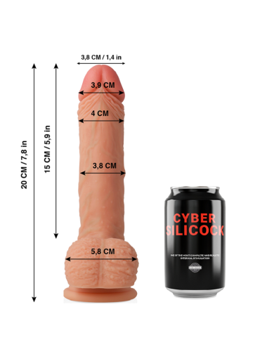 CYBER SILICOCK - FREEMAN SILICONE LIQUIDE SOUPLE ULTRA RÉALISTE 20 CM -O- 3.8 CM