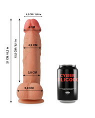 CYBER SILICOCK - SAUL SILICONE LIQUIDE SOUPLE ULTRA RÉALISTE 21 CM -O- 4.2 CM