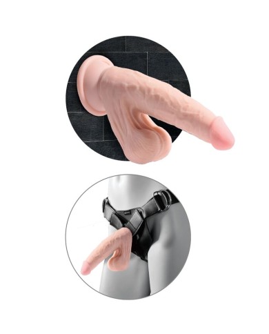 KING COCK - BALLES GODE 3D PLUS 24.5 CM PEAU CLAIRE