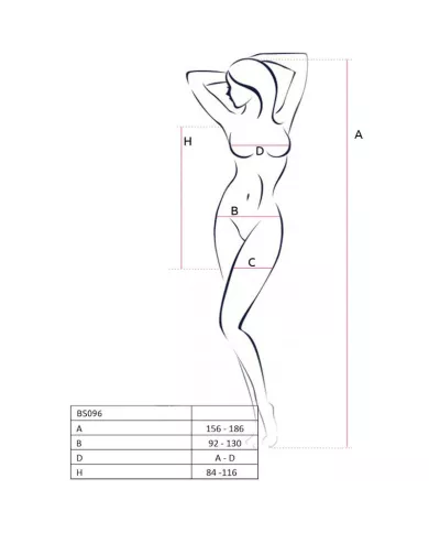 PASSION - BS096 BODYSTOCKING BLANC TAILLE UNIQUE