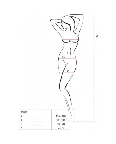 PASSION - BS099 BODYSTOCKING ROUGE TAILLE UNIQUE