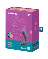 SATISFYER - APPLICATION DE PLUG VIBRANT DEEP DIVER GRIS