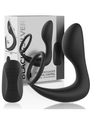 BLACK&SILVER - MASSEUR ANAL TÉLÉCOMMANDE RECHARGEABLE SILICONE NOIR