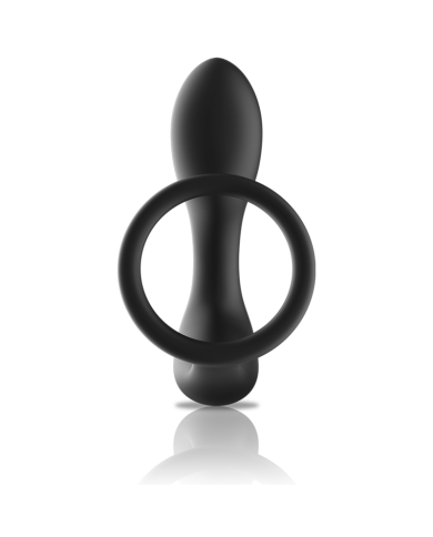 BLACK&SILVER - MASSEUR ANAL TÉLÉCOMMANDE RECHARGEABLE SILICONE NOIR