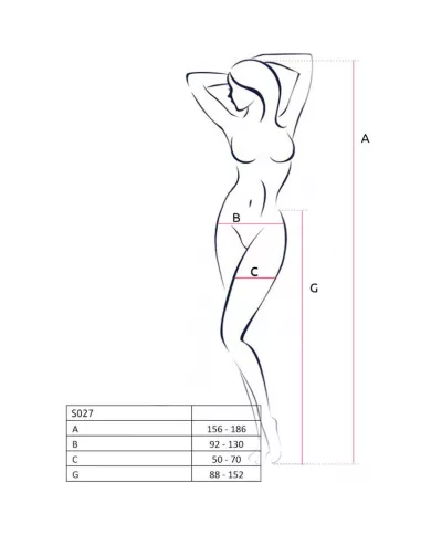 PASSION - S027 BAS BLANCS AVEC JARRETIÈRE TAILLE UNIQUE