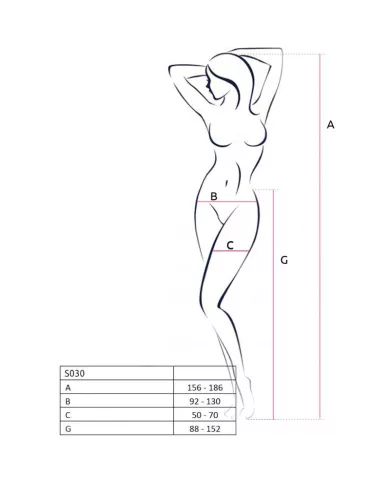 PASSION - S030 BAS BLANCS AVEC JARRETIÈRE TAILLE UNIQUE
