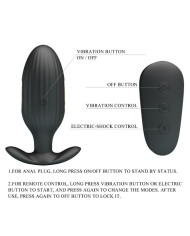 PRETTY LOVE - VIBRATEUR ANAL RECHARGEABLE KELLY PLUG NOIR