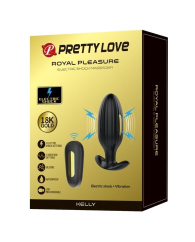 PRETTY LOVE - VIBRATEUR ANAL RECHARGEABLE KELLY PLUG NOIR