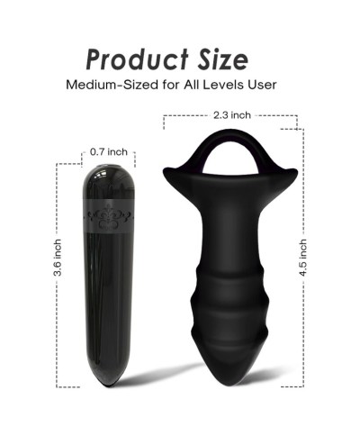 ARMONY - VIBRATEUR À DOIGTS KYLIN ET TÉLÉCOMMANDE DE PLUG ANAL NOIR