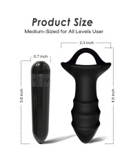 ARMONY - VIBRATEUR À DOIGTS KYLIN ET TÉLÉCOMMANDE DE PLUG ANAL NOIR