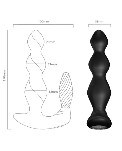 ARMONY - MANFUN VIBRATEUR & STIMULATEUR ANAL PLUG TÉLÉCOMMANDE NOIR
