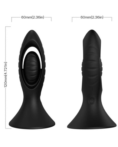 ARMONY - VIBRATEUR & PLUG ANAL SILICONE NOIR