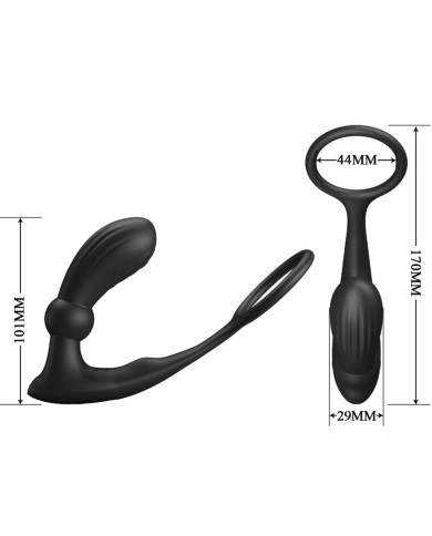 PRETTY LOVE - ANNEAU ANAL ET VIBRATEUR WARREN NOIR