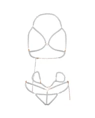 LEG AVENUE - ENSEMBLE BRACELETS SOUTIEN-GORGE ET STRING PERLES LEG AVENUE - ENSEMBLE BRACELETS SOUTIEN-GORGE ET STRING PERLES