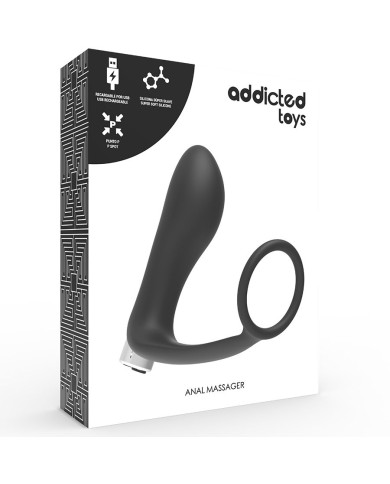 ADDICTED TOYS - VIBRATEUR PROSTATIQUE RECHARGEABLE MODÈLE 1 - NOIR