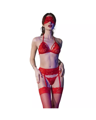 CHILIROSE - CR 4467 ENSEMBLE QUATRE PIÈCES ROUGE L/XL