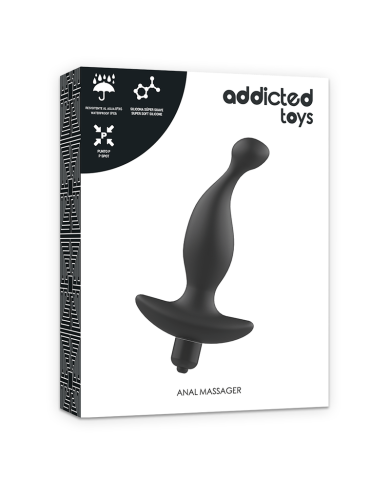 ADDICTED TOYS - MASSEUR ANAL AVEC VIBRATION NOIRE MODÈLE 1