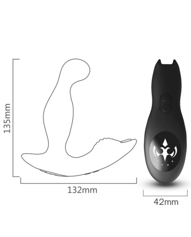 ARMONY - BAT KING VIBRATEUR ANAL PROSTATE ROTATEUR TÉLÉCOMMANDE NOIR