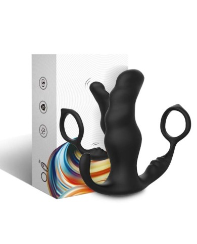 ARMONY - KNIGHT VIBRATEUR ANAL PROSTATE & ANNEAU TÉLÉCOMMANDE NOIR