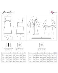 LIVCO CORSETTI FASHION - JACQUELINE LC 90249 ROBE DE CHAMBRE + CHEMISE + CULOTTE NOIR S/M