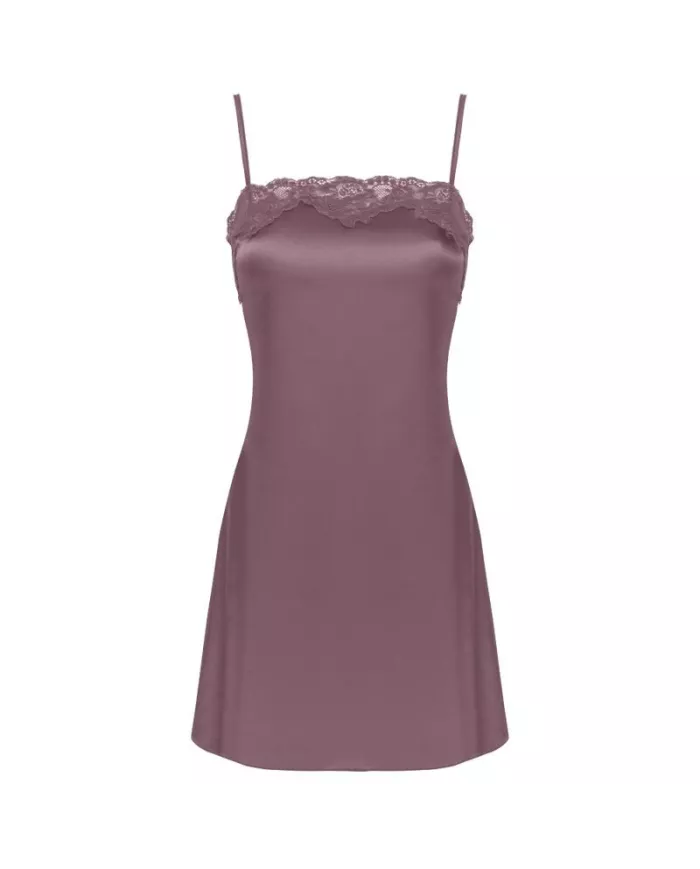 LIVCO CORSETTI FASHION - JACQUELINE LC 90249 ROBE DE CHAMBRE + CHEMISE + CULOTTE VIOLET S/M