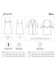 LIVCO CORSETTI FASHION - JACQUELINE LC 90249 ROBE DE CHAMBRE + CHEMISE + CULOTTE VIOLET S/M