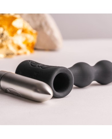 ROCKS-OFF - PETITE SENSATIONS PERLES ANAL PLUG VIBRATEUR NOIR