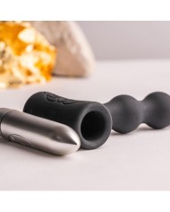 ROCKS-OFF - PETITE SENSATIONS PERLES ANAL PLUG VIBRATEUR NOIR