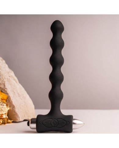 ROCKS-OFF - PETITE SENSATIONS PERLES ANAL PLUG VIBRATEUR NOIR
