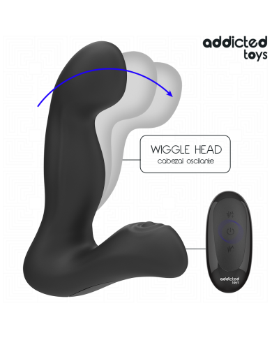 ADDICTED TOYS - MASSEUR DE PROSTATE OSCILLANT AVEC MODE PULSATION ET TÉLÉCOMMANDE