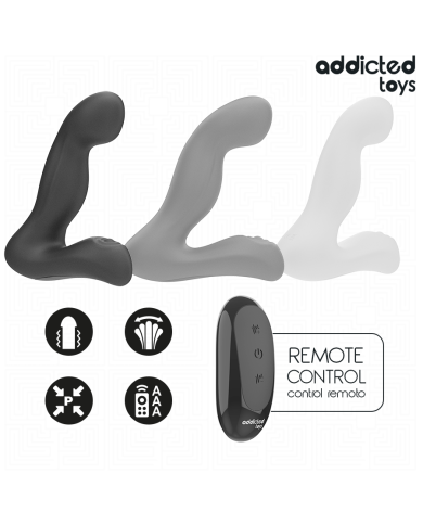 ADDICTED TOYS - MASSEUR DE PROSTATE OSCILLANT AVEC MODE PULSATION ET TÉLÉCOMMANDE