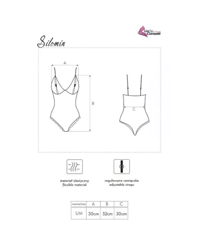 LIVCO CORSETTI FASHION - CORPS + PEIGNOIR SILOMIN LC 1401 NOIR TAILLE UNIQUE