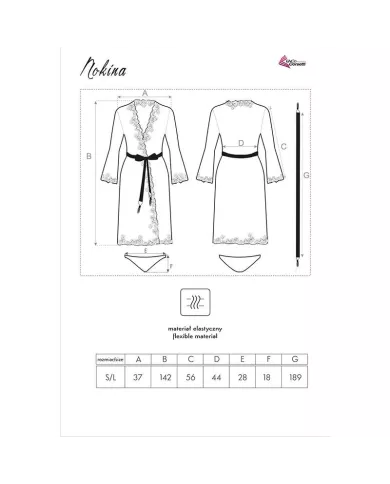 LIVCO CORSETTI FASHION - ROBE NOKINA LC XG055 + CULOTTE NOIR TAILLE UNIQUE