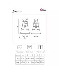 LIVCO CORSETTI FASHION - BARIRIN LC 90633 CHEMISE + CULOTTE NOIR L/XL