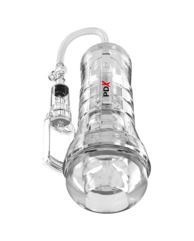 PDX ELITE - VIEWTUBE VAC XXL MANGE TRANSPARENTE AVEC POMPE D'ASPIRATION 27,3 CM