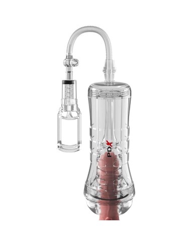 PDX ELITE - VIEWTUBE VAC XXL MANGE TRANSPARENTE AVEC POMPE D'ASPIRATION 27,3 CM
