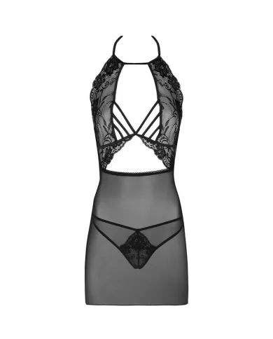 LIVCO CORSETTI FASHION - MALVIAMI LC 90625 CHEMISE + CULOTTE NOIR L/XL