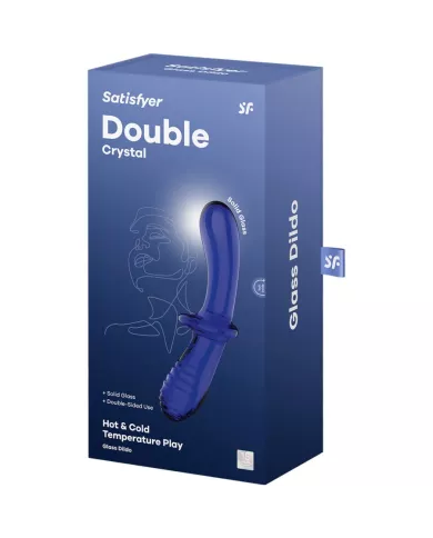 SATISFYER - GODE DOUBLE CRISTAL BLEU SATISFYER - GODE DOUBLE CRISTAL BLEU