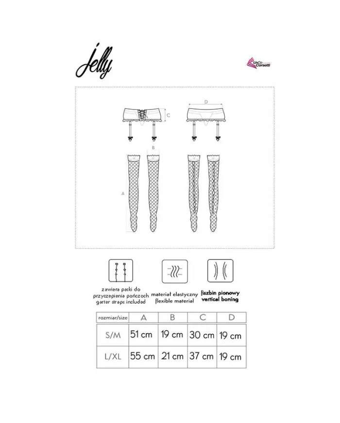 LIVCO CORSETTI FASHION - PORTE-JARRETELLES + BAS NOIR