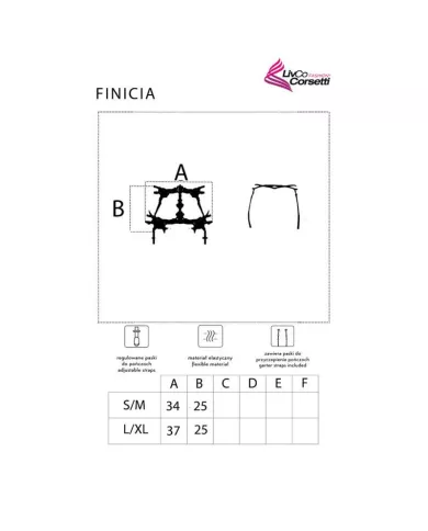 LIVCO CORSETTI FASHION - FINICIA LC90725 PORTE-JARRETELLES NOIR L/XL