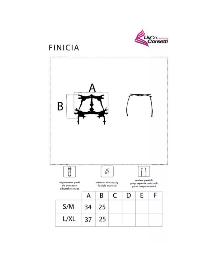 LIVCO CORSETTI FASHION - FINICIA LC90725 PORTE-JARRETELLES NOIR L/XL