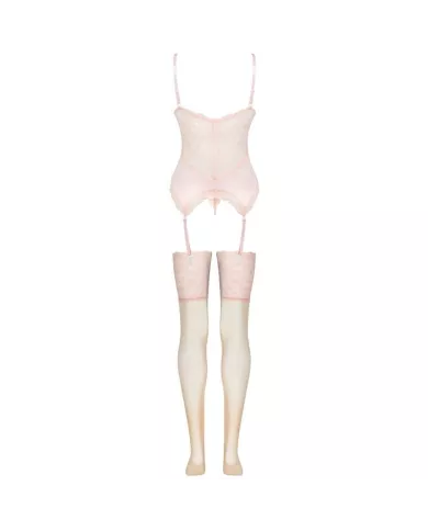 LIVCO CORSETTI FASHION - ENSEMBLE PERSINNE PÊCHE CORSET + CULOTTE + BAS