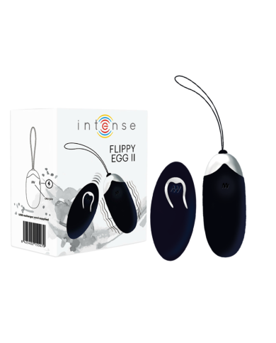 INTENSE - OEUF VIBRANT FLIPPY II AVEC TÉLÉCOMMANDE NOIR