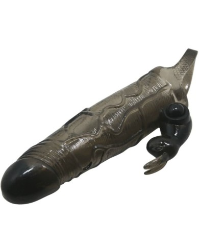 BAILE - COUVRE-PÉNIS BRAVE MAN AVEC LAPIN NOIR 16.5 CM