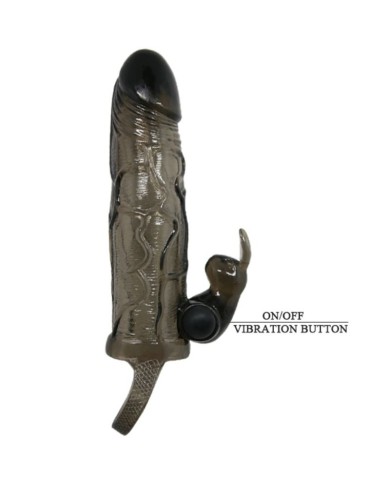BAILE - COUVRE-PÉNIS BRAVE MAN AVEC LAPIN NOIR 16.5 CM